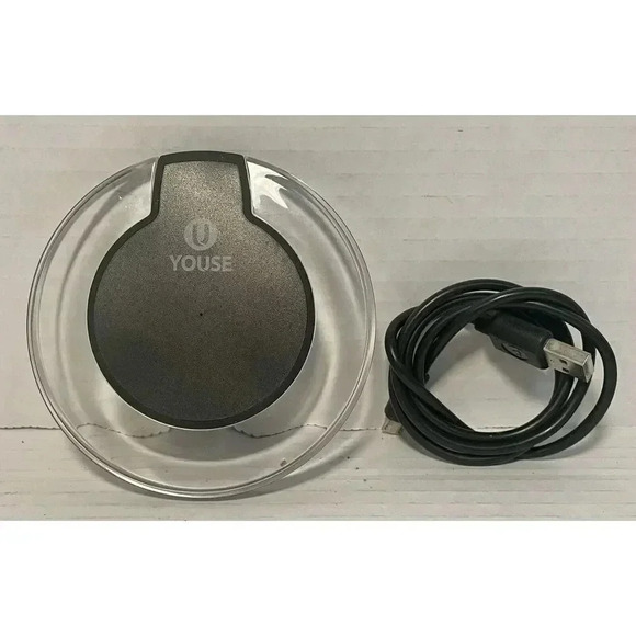 U-YOUSE  Wireless Charging‎ Pad YU1097 Clear With Black Includes USB Cable - Picture 1 of 4
